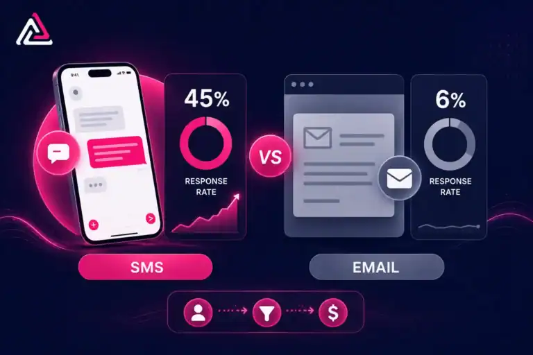 sms vs email response rates b2b