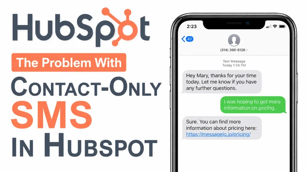 HubSpot Contact-Only SMS Problem